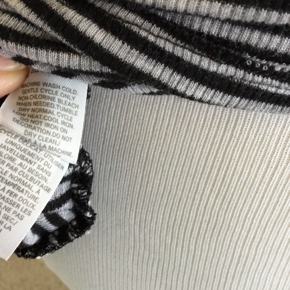 Victoria’s Secret Open Back Tank Top Black & Gray Stripe - Picture 6 of 8